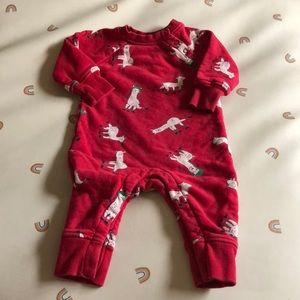 Winter Llama romper 12-18M